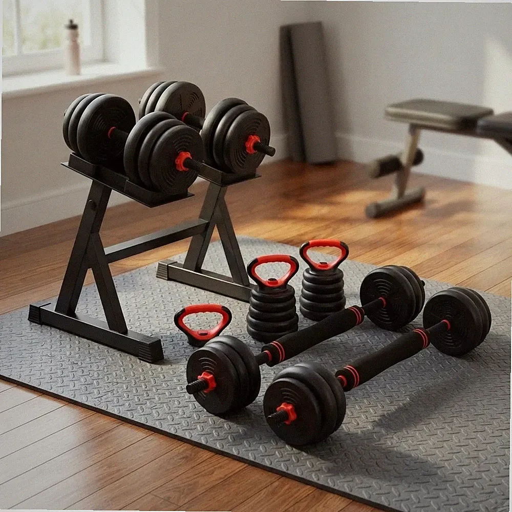Verstellbares Hantelset 44 lb mit rutschfestem Griff - perfekt für Home Gym Training
