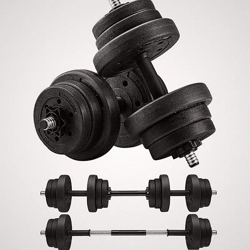 Verstellbares Hantelset mit Stange SYL20HBK, 20 kg, schwarz – A