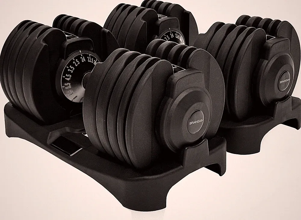 Verstellbares Kurzhantel-Paar, 15 in 1 (24Kg) Gewichtsstufen, Smart-Click-Techno
