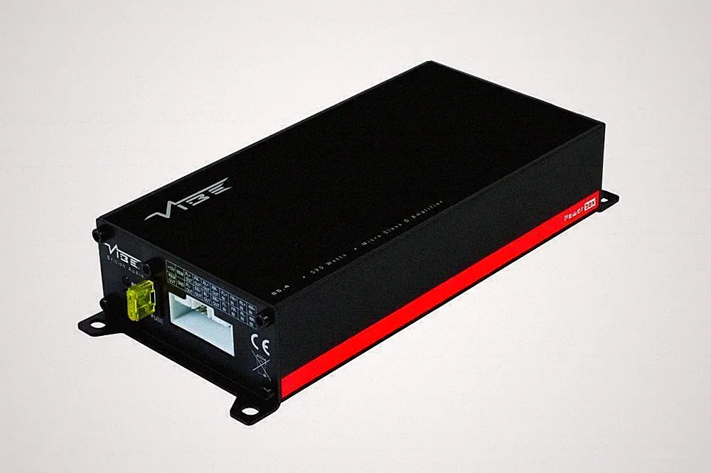 Vibe Powerblock Klasse D 4 Kanal Micro 65 W RMS ISO Verstärker Verstärker Auto Van Audio