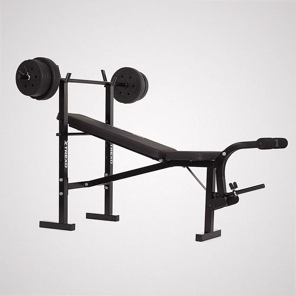 XTREXO BenchFit Lite Trainingsbank Hantelbank Schrägbank verstellbar Langhantel