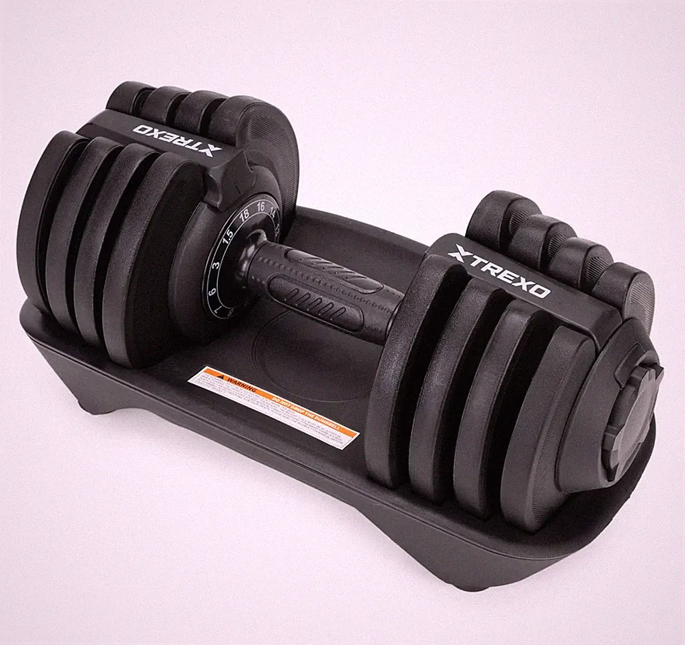 Xtrexo Verstellbare Kurzhantel Hanteln Hantel regulierbar einstellbar max.18 kg