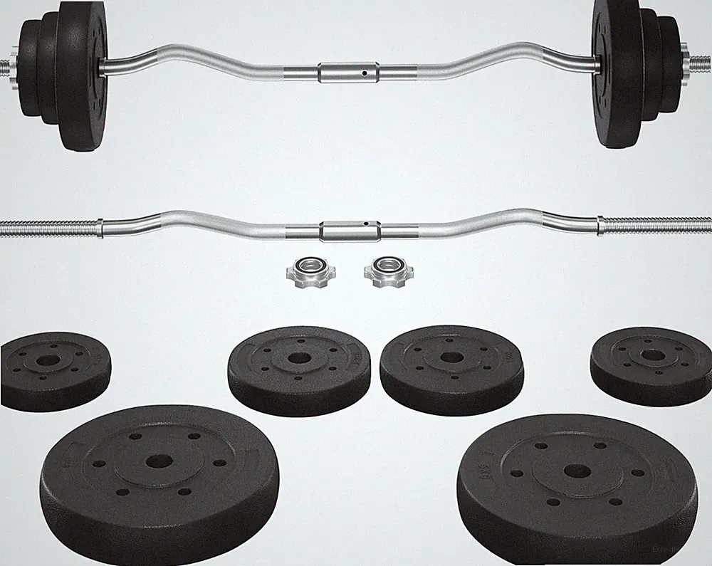 Yaheetech Langhantel Hantel Set 30 KG Heavy Krafttraining Bars Set